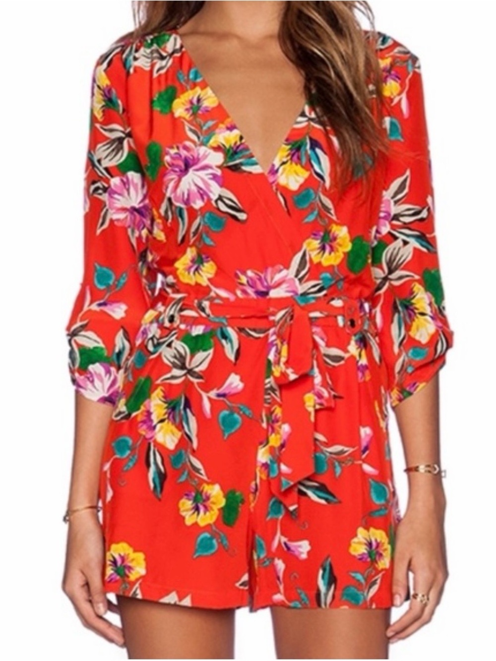 Yumi Kim Liz Romper in Hot Lagoon, Size Large